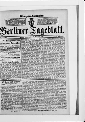 Berliner Tageblatt und Handels-Zeitung vom 23.11.1890