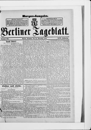 Berliner Tageblatt und Handels-Zeitung vom 25.11.1890