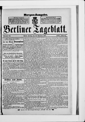 Berliner Tageblatt und Handels-Zeitung vom 28.11.1890