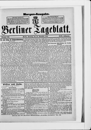 Berliner Tageblatt und Handels-Zeitung vom 30.11.1890