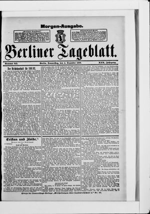 Berliner Tageblatt und Handels-Zeitung vom 04.12.1890