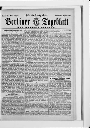Berliner Tageblatt und Handels-Zeitung vom 06.12.1890