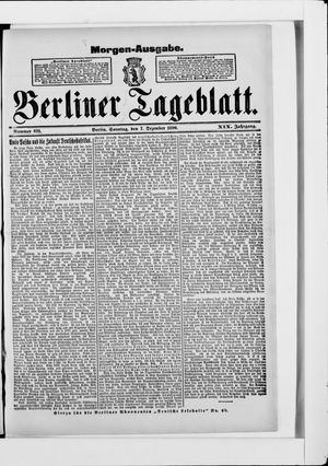 Berliner Tageblatt und Handels-Zeitung vom 07.12.1890