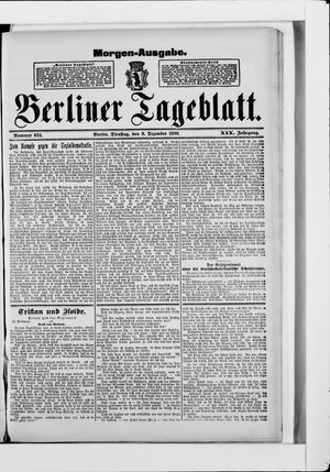 Berliner Tageblatt und Handels-Zeitung vom 09.12.1890