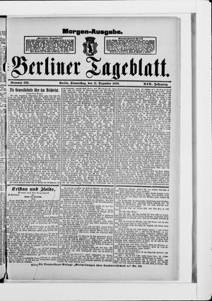 Berliner Tageblatt und Handels-Zeitung vom 11.12.1890