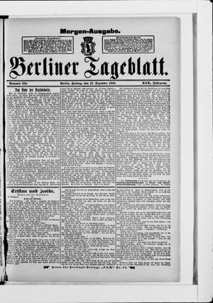 Berliner Tageblatt und Handels-Zeitung vom 12.12.1890