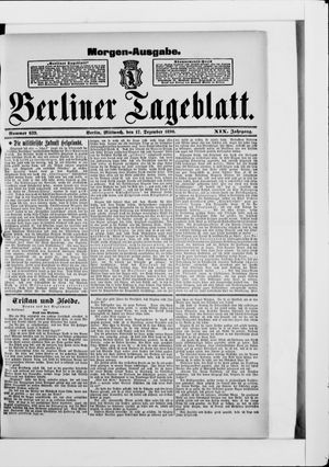 Berliner Tageblatt und Handels-Zeitung vom 17.12.1890