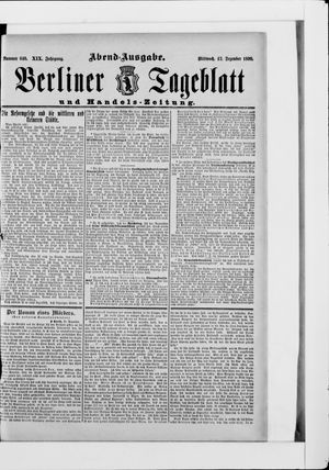 Berliner Tageblatt und Handels-Zeitung vom 17.12.1890