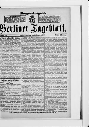 Berliner Tageblatt und Handels-Zeitung vom 18.12.1890