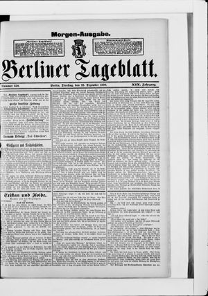 Berliner Tageblatt und Handels-Zeitung vom 23.12.1890
