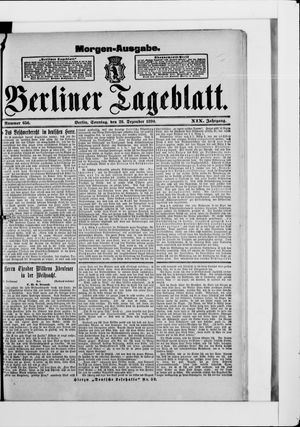 Berliner Tageblatt und Handels-Zeitung vom 28.12.1890