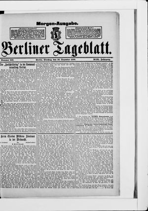 Berliner Tageblatt und Handels-Zeitung on Dec 30, 1890