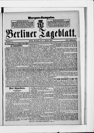 Berliner Tageblatt und Handels-Zeitung vom 04.01.1891