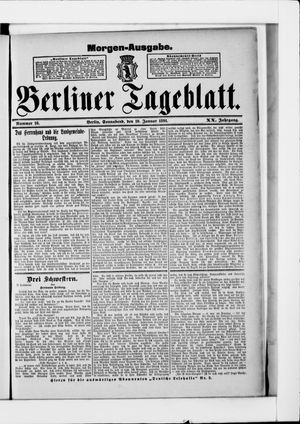 Berliner Tageblatt und Handels-Zeitung vom 10.01.1891