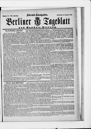 Berliner Tageblatt und Handels-Zeitung on Jan 10, 1891