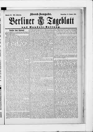 Berliner Tageblatt und Handels-Zeitung vom 15.01.1891