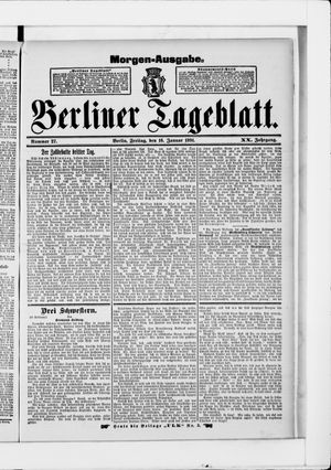 Berliner Tageblatt und Handels-Zeitung vom 16.01.1891