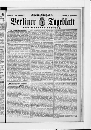 Berliner Tageblatt und Handels-Zeitung on Jan 21, 1891