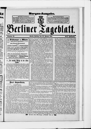 Berliner Tageblatt und Handels-Zeitung vom 23.01.1891