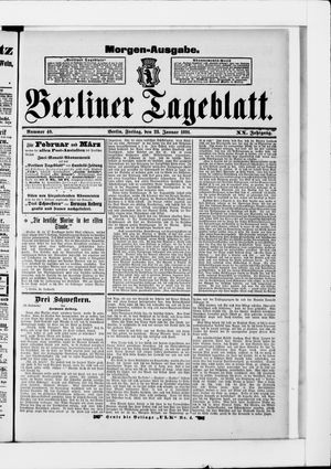 Berliner Tageblatt und Handels-Zeitung vom 23.01.1891