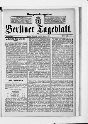 Berliner Tageblatt und Handels-Zeitung vom 28.01.1891