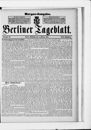 Berliner Tageblatt und Handels-Zeitung vom 04.02.1891
