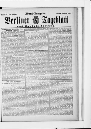 Berliner Tageblatt und Handels-Zeitung on Feb 4, 1891