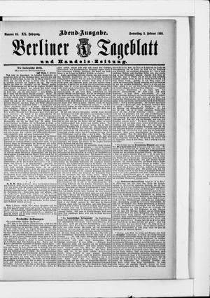 Berliner Tageblatt und Handels-Zeitung on Feb 5, 1891