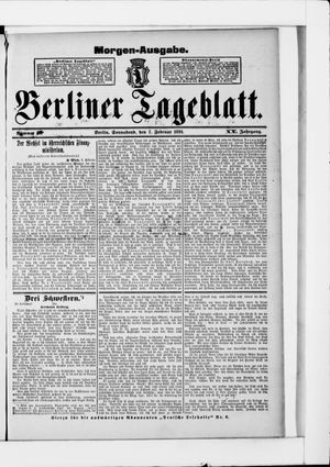 Berliner Tageblatt und Handels-Zeitung on Feb 7, 1891