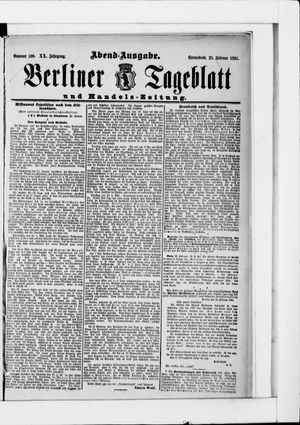 Berliner Tageblatt und Handels-Zeitung on Feb 28, 1891