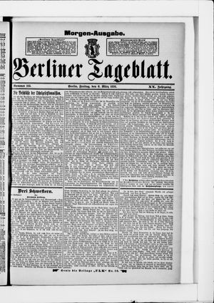 Berliner Tageblatt und Handels-Zeitung vom 06.03.1891