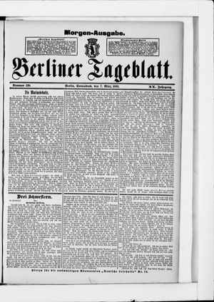 Berliner Tageblatt und Handels-Zeitung on Mar 7, 1891