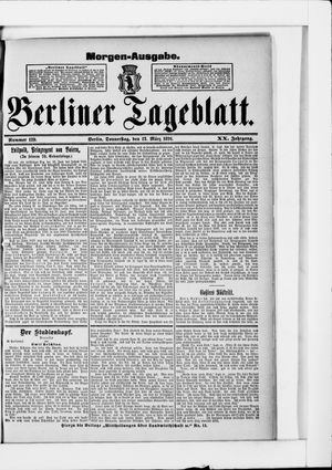 Berliner Tageblatt und Handels-Zeitung vom 12.03.1891