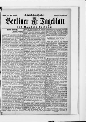 Berliner Tageblatt und Handels-Zeitung vom 14.03.1891