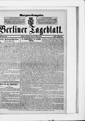 Berliner Tageblatt und Handels-Zeitung on Mar 22, 1891