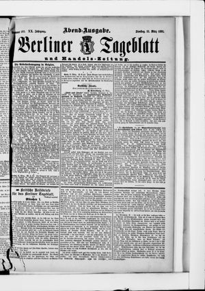 Berliner Tageblatt und Handels-Zeitung on Mar 31, 1891