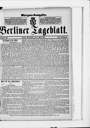 Berliner Tageblatt und Handels-Zeitung vom 04.04.1891