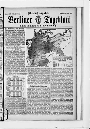 Berliner Tageblatt und Handels-Zeitung vom 13.04.1891
