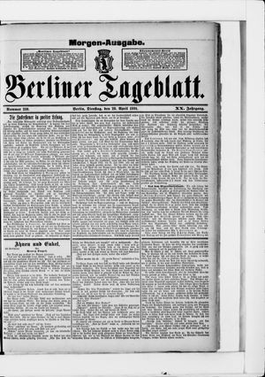 Berliner Tageblatt und Handels-Zeitung vom 28.04.1891