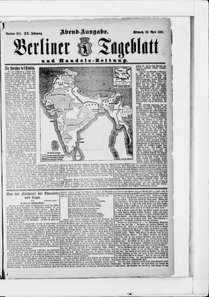Berliner Tageblatt und Handels-Zeitung on Apr 29, 1891