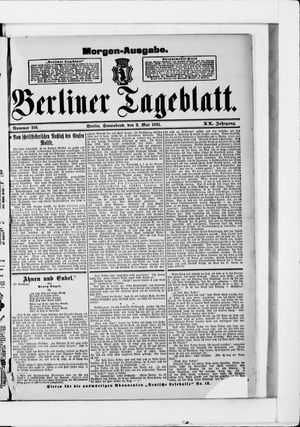 Berliner Tageblatt und Handels-Zeitung on May 2, 1891