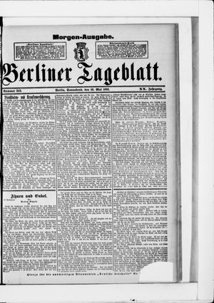 Berliner Tageblatt und Handels-Zeitung on May 16, 1891