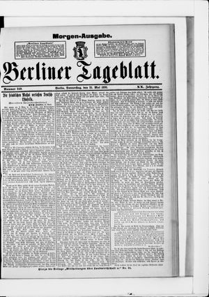 Berliner Tageblatt und Handels-Zeitung on May 21, 1891