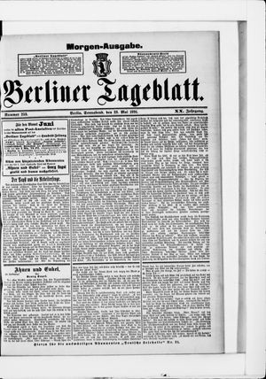 Berliner Tageblatt und Handels-Zeitung vom 23.05.1891