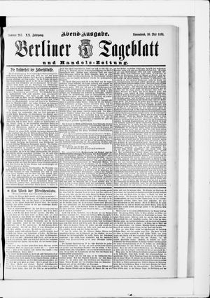 Berliner Tageblatt und Handels-Zeitung on May 30, 1891