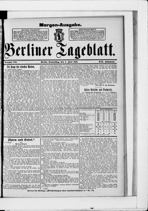 Berliner Tageblatt und Handels-Zeitung vom 04.06.1891