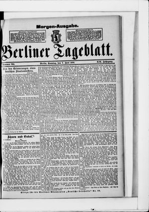 Berliner Tageblatt und Handels-Zeitung vom 07.06.1891
