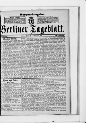 Berliner Tageblatt und Handels-Zeitung vom 10.06.1891