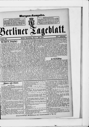 Berliner Tageblatt und Handels-Zeitung vom 11.06.1891