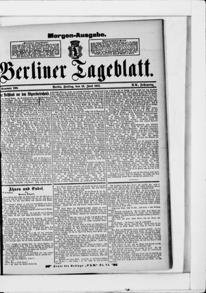 Berliner Tageblatt und Handels-Zeitung vom 12.06.1891